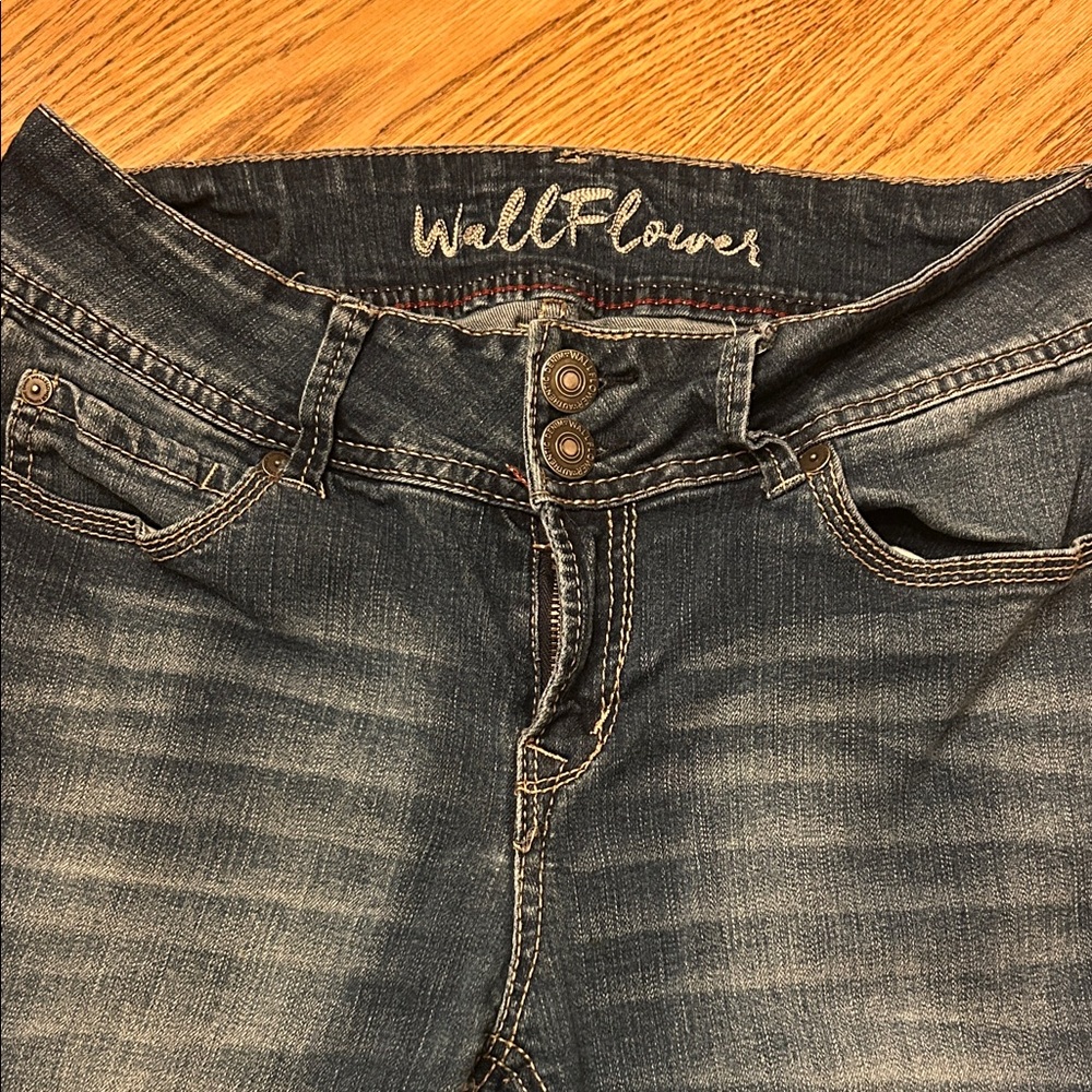 Wallflower Women's High Rise Dark Blue Jeans